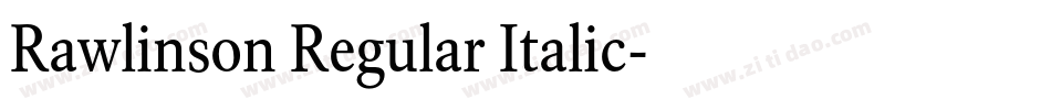Rawlinson Regular Italic字体转换